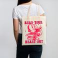 Read Your Heart Out Valentines Day Book Lover Bookish Teach Canvas Tote Bag