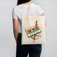 Retro Cassette Tape & Pencil Rewind Nostalgia Party 80s 90s Canvas Tote Bag