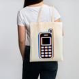 Retro Cell Vintage Mobile Phone 90s Nostalgia Vaporwave Fun Canvas Tote Bag