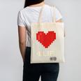 Retro Gamer 1 Life Pixel Heart – 8-Bit Gaming Nostalgia Canvas Tote Bag