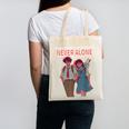 Running Together Always Connected Anime Nostalgia Message Canvas Tote Bag