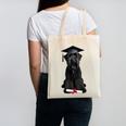 Russian Terrier Dog Graduation Cap Graduate Owner Grad Canvas Tote Bag