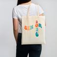 Senior 2026 Class Of 2026 Retro Groovy Graduation Grad Women Canvas Tote Bag