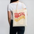 Social Distancing Expert Introvert Canvas Tote Bag
