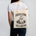 Socializing Was a Mistake Prairie Dog Introverts Humor Canvas Tote Bag Socializing Was a Mistake Prairie Dog Introverts Humor Canvas Tote Bag