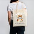 Sorry I Can't Indoor Cat Top For Introvert With Coffee Book For Men Women Kids Canvas Tote Bag