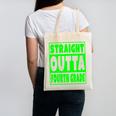 Straight Outta Fourth Grade Graduation Class Canvas Tote Bag