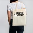 I Survived Elementary Graduation School Student Canvas Tote Bag