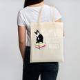 That's What I Do I Pet Cat I Read Books Tuxedo Cat Bookworm Canvas Tote Bag