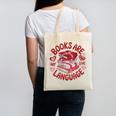 Valentine Book Lover Books Are My Love Language Women Girl Canvas Tote Bag
