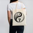 Vintage 6 7 Sketch Yin Yang Namaste Six Seven Nostalgia Canvas Tote Bag