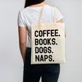 Vintage Coffee Books Dogs Naps Retro Canvas Tote Bag