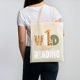 Wild About Reading Books Animal Theme Bookworm Library Day Canvas Tote Bag