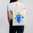 Yk2 Grunge Earthy Blue Cat With Stars Tomboy 90s Nostalgia Premium Tri-Blend Canvas Tote Bag