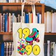 1990 Retro Raised In The 90s Old School Nostalgia Vibes Canvas Tote Bag