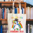 5th Grade Graduate Class 2021 Dabbing Unicorn Graduation Canvas Tote Bag