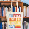 8th Grade Graduation Shirt 2024 Gamer Level Eighth Birthday Canvas Tote Bag