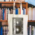 90s MUSIC NOSTALGIA GRAPHIC Canvas Tote Bag 90s MUSIC NOSTALGIA GRAPHIC Canvas Tote Bag