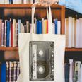 90s MUSIC NOSTALGIA GRAPHIC Raglan Baseball Tee Canvas Tote Bag