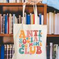 Anti Social Dog Moms Club Introvert Dog Mom Retro Men Women Canvas Tote Bag