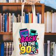 Back To The 90s Nostalgia Cassette Game Console Boombox Canvas Tote Bag