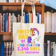 Back To School First Day Of Kindergarten Graduation Unicorn Canvas Tote Bag