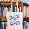 Back To Tapes Retro Cassette Mixtape 80s Nostalgia Canvas Tote Bag