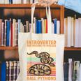 Ball Python Snake Introvert Ball Python Canvas Tote Bag Ball Python Snake Introvert Ball Python Canvas Tote Bag