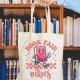 Book Fair Vibes School Librarian Retro 70s Reading Bookworm Canvas Tote Bag Book Fair Vibes School Librarian Retro 70s Reading Bookworm Canvas Tote Bag