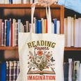 Book Lover Reading Bookish Floral Reading Powers Imagination Canvas Tote Bag Book Lover Reading Bookish Floral Reading Powers Imagination Canvas Tote Bag