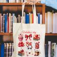 All Booked For Valentine Coquette Bow Girl Women Teacher Canvas Tote Bag