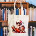 I Like My Books Spicy And My Coffee Icy Skeleton Canvas Tote Bag I Like My Books Spicy And My Coffee Icy Skeleton Canvas Tote Bag
