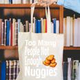 Chicken Nugget Saying Introvert Nuggie Foodie Food Canvas Tote Bag