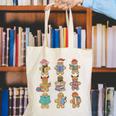 Christmas Library Gingerbread Man Books Lover Bookworm Canvas Tote Bag