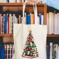 Christmas Tree Of Books For Readers And Librarians Canvas Tote Bag