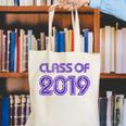 Class Of 2019 High School Graduation Purple Senior Canvas Tote Bag
