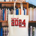 Class Of 2024 Senior Back To School Vintage Graduation Tee Canvas Tote Bag