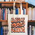 Class Of 2025 Senior Orange And Student Graduation Canvas Tote Bag