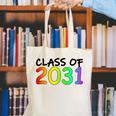 Class Of 2031 Pre-K -12th Grade Hand Prints Space Graduation Canvas Tote Bag