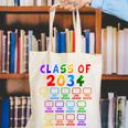 Class Of 2034 Grow With Me Graduation First Day Of School Canvas Tote Bag
