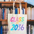 Class Of 2036 First Day Kindergarten Grow With Me Graduation Canvas Tote Bag