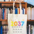 Class Of 2037 Grow With Me Checklist Graduation Canvas Tote Bag