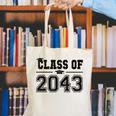 Class Of 2043 Grow With Me Graduation First Day Of School Canvas Tote Bag