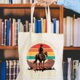 Classic Western Nostalgia Cowboy Sunset Canvas Tote Bag