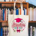 Coquette Pink Bow Senior 2026 2027 Graduation Canvas Tote Bag