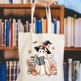 Cute Ghost Reading Book Librarian Book Lover Canvas Tote Bag