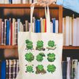 Cute Shamrock Reading St Patricks Day Teacher Book Lovers Canvas Tote Bag