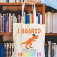 Dinosaur Graduation I Roared Through Kindergarten T-Shirt Canvas Tote Bag