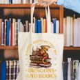 Easily Distracted By Dragons And Books Fantasy Book Lover Canvas Tote Bag Easily Distracted By Dragons And Books Fantasy Book Lover Canvas Tote Bag