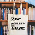 Eat Sleep Study For Bar Exam Lawyer Graduation Canvas Tote Bag